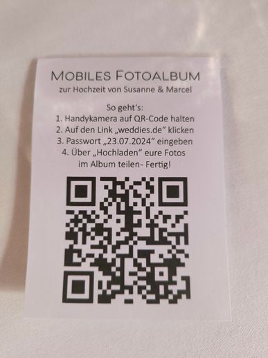 QR-Code für die Hochzeitsfotogalerie