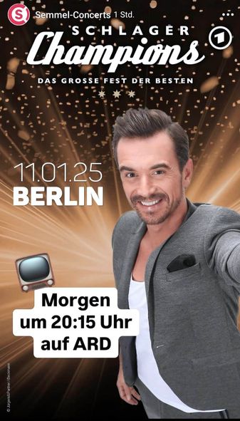 Es geht zu den "Schlager-Champions" mit Florian Silbereisen nach Berlin ins Velodrom