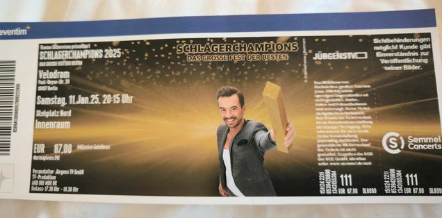 Unser Ticket für heute Abend